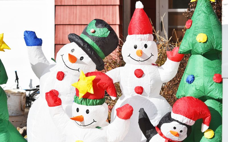 Snowman inflatable Christmas display