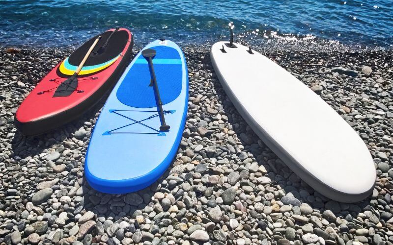 SUP boards with paddles