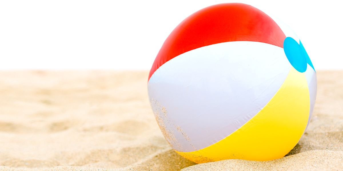 beach ball on the sand