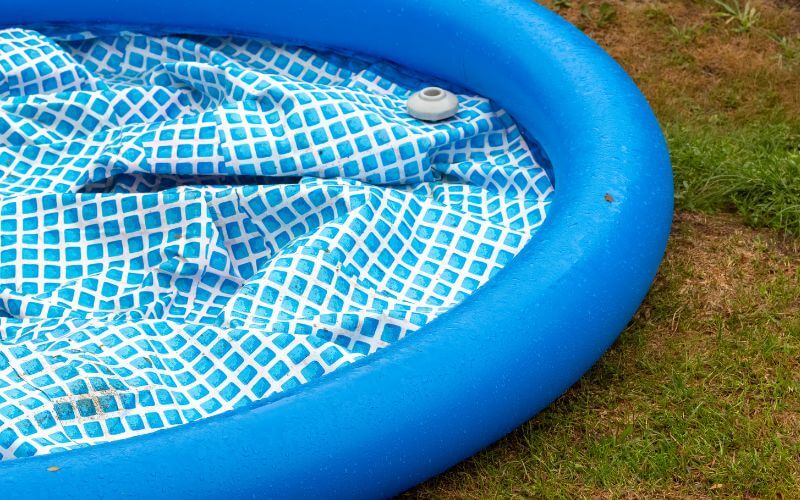 deflated inflatable pool