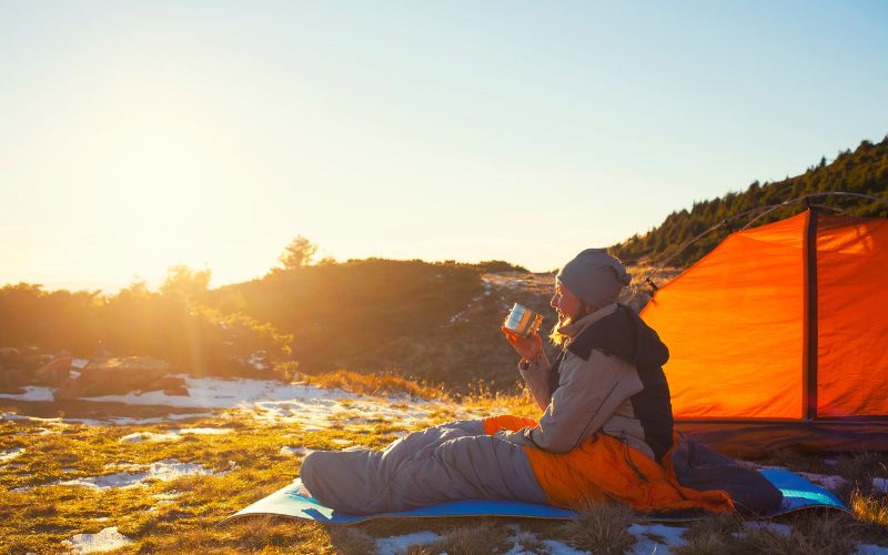 girl in a sleeping bag