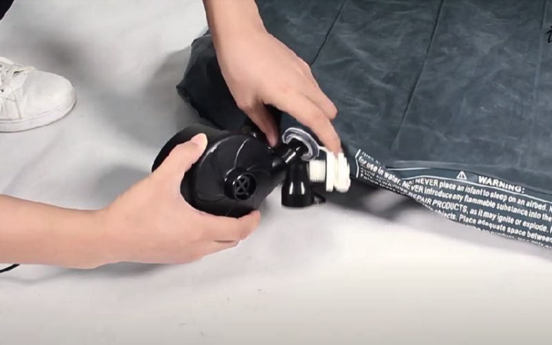 inflating air bed mattress using Car tire pump